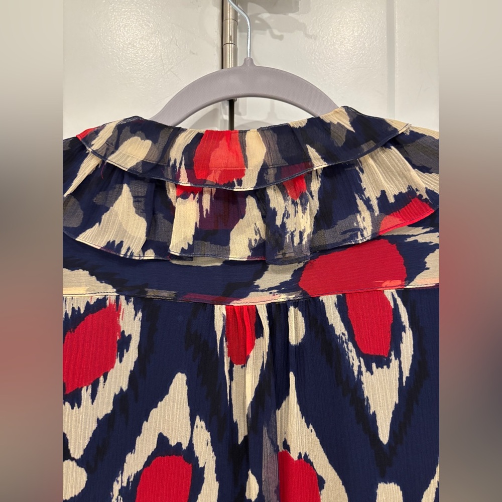 Diane Von Furstenberg Candela Blouse. Size 10 - Picture 5 of 6